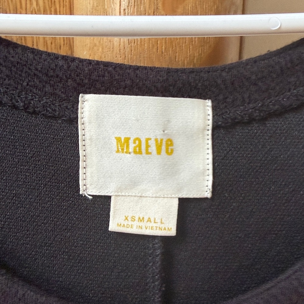Maeve Black Fit-and-Flair Short Sleeve Dress - Picture 2 of 6